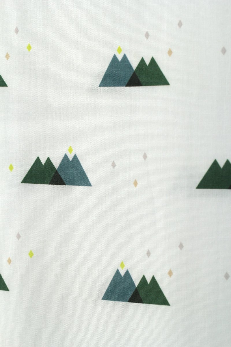 Golden Life Illustration Fabric - Mountain - Other - Cotton & Hemp 