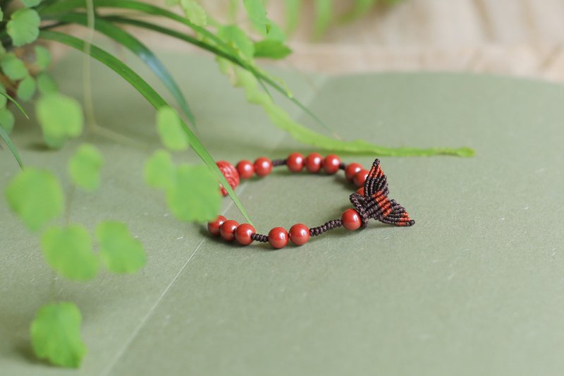 Spring and Autumn Handmade | Cinnabar Zodiac Bracelet | Original Imperial Cinnabar to Ward Off Evil Spirits and Transform Tai Sui | Gift - Bracelets - Semi-Precious Stones Red