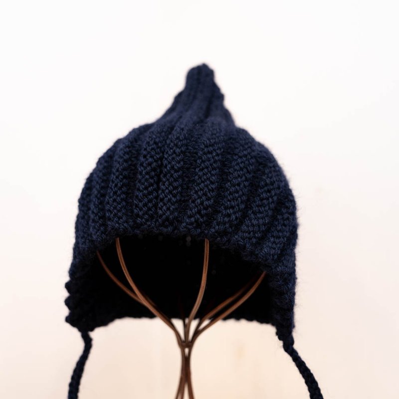 Handmade knitted fur hat-elf hat-pointed hat-stick style - หมวก - ขนแกะ 