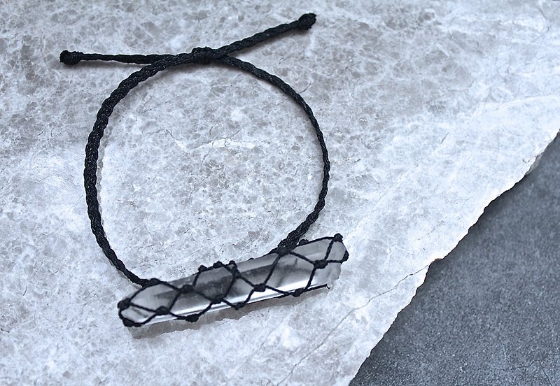SHIZAI white Stone woven bracelet - Bracelets - Crystal White