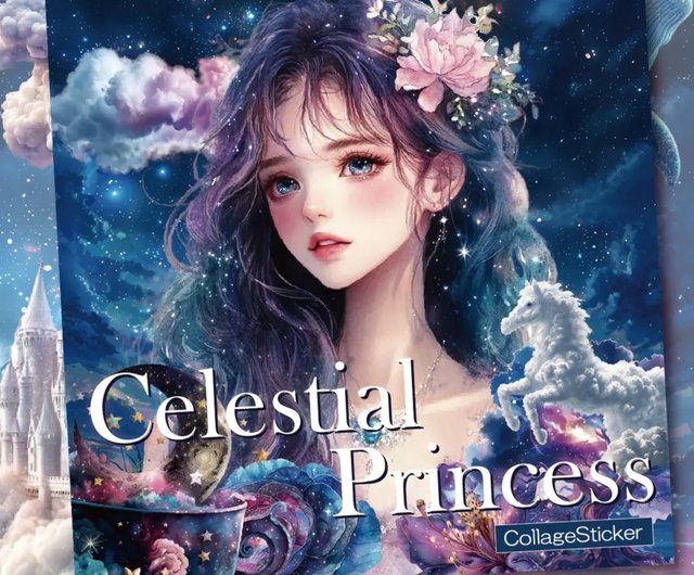 【11】Celestial♡PETステッカー10枚♡コラージュ素材♡nene様 Celestial Princess Collage Sticker - ショップ nene-hope