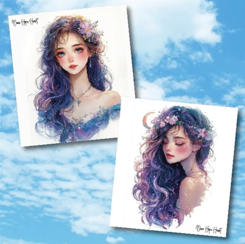 【11】Celestial♡PETステッカー10枚♡コラージュ素材♡nene様 Celestial Princess Collage Sticker - ショップ nene-hope