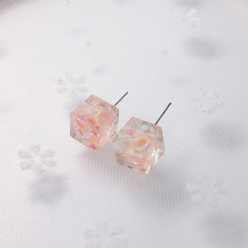 Dream pink pin earrings | Gifts for girlfriends - ต่างหู - พืช/ดอกไม้ สึชมพู