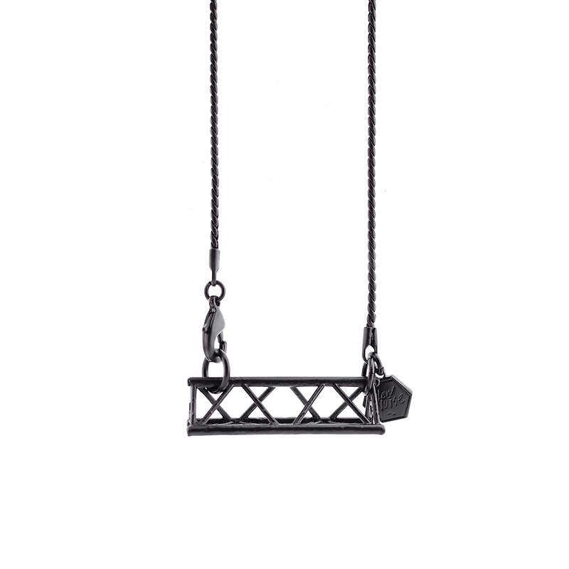 Stage truss necklace - Necklaces - Other Metals Black