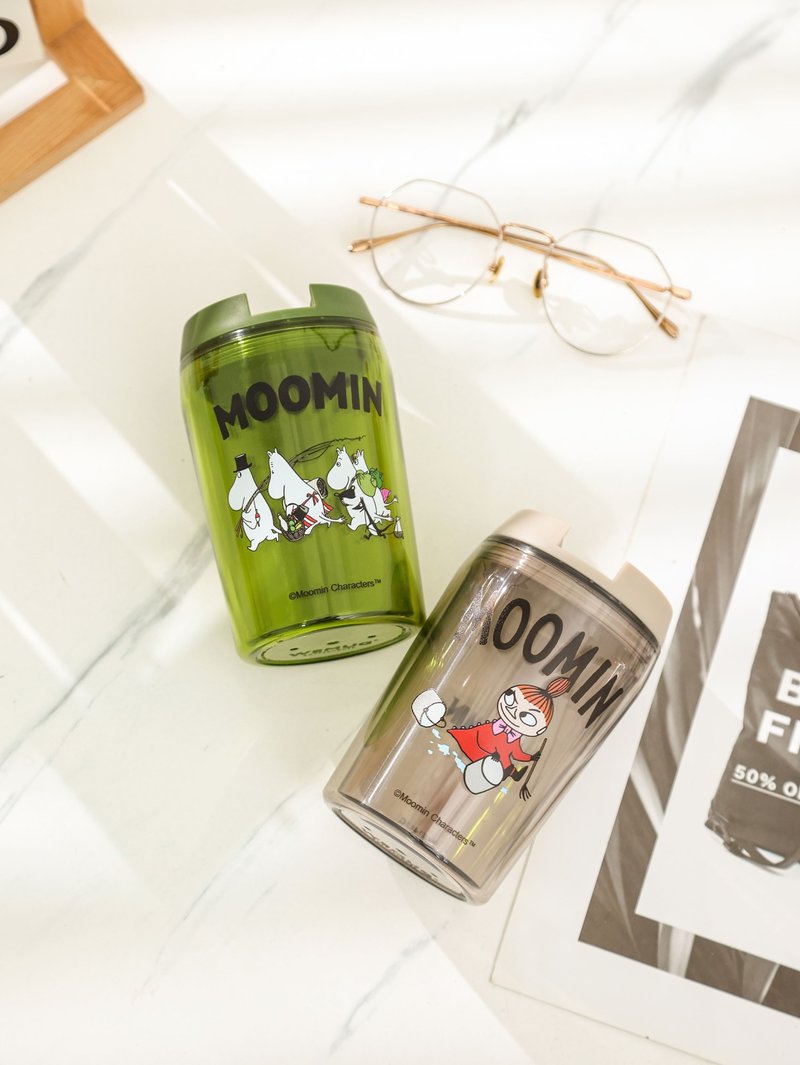 【Pinkoi x Moomin】限定350ml小美姆明 雙層隨行咖啡杯 可配吸管 - 咖啡杯/馬克杯 - 塑膠 多色