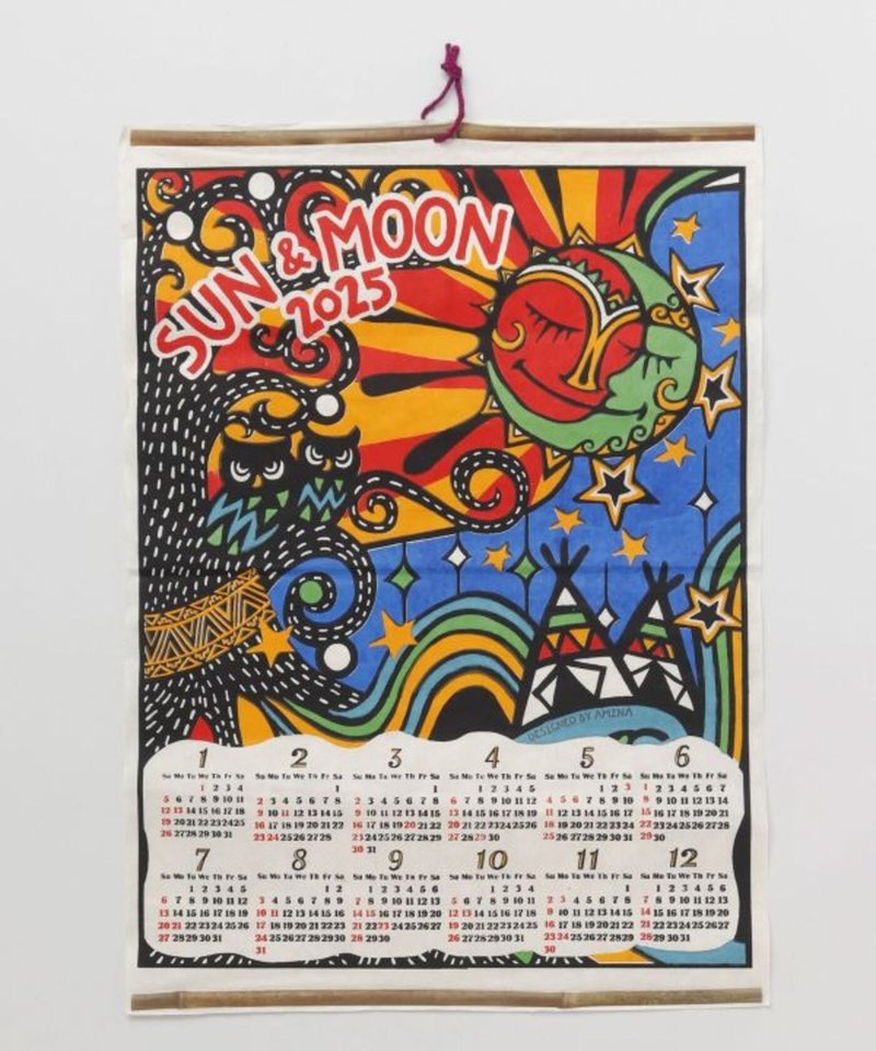 [Popular Pre-order] 2025 Annual Calendar Handmade Warm Sun and Moon Forest Healing Monthly Calendar NSSP4310 - Calendars - Paper 