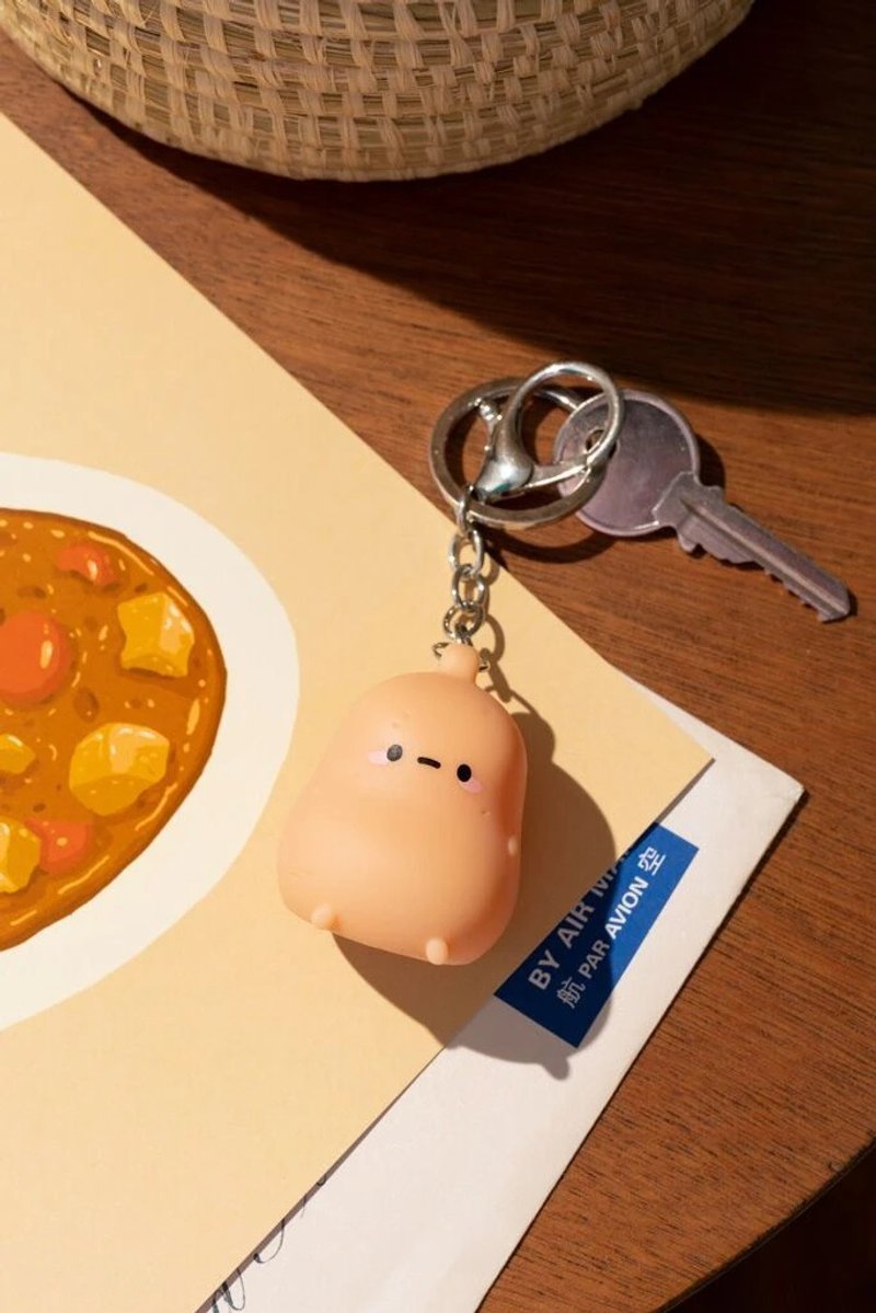 Tayto Potato Light-up Keychain - ที่ห้อยกุญแจ - พลาสติก สีกากี