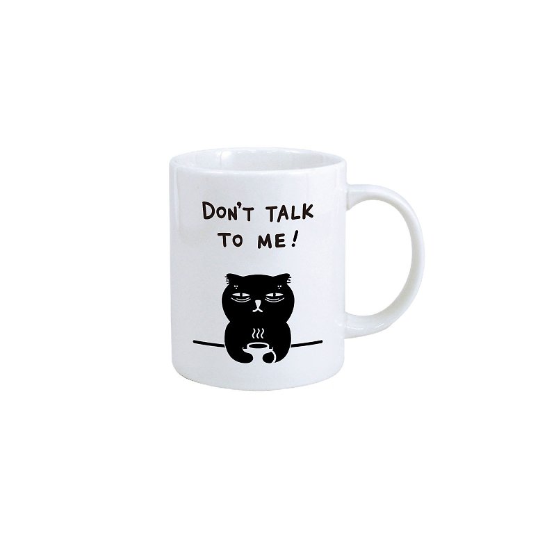 Badkitty - Don't Talk to Me Mug - Mugs - Porcelain White