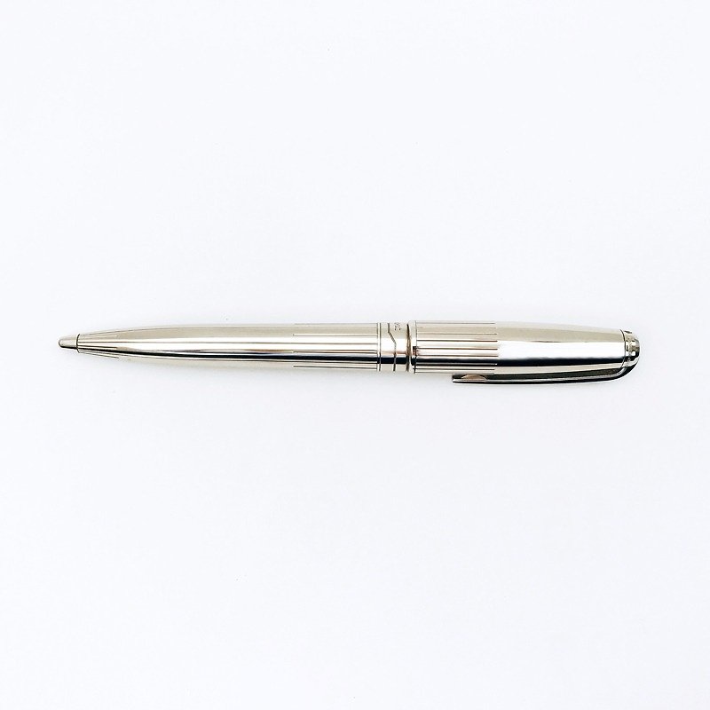 ST Dupont Classic Ballpoint Pen | French Rare Collection Handmade - ไส้ปากกาโรลเลอร์บอล - โลหะ สีเงิน