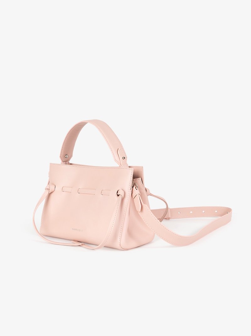 Marroque mini Wendy drawstring genuine leather crossbody bag in Pink Peach - Other - Genuine Leather Pink