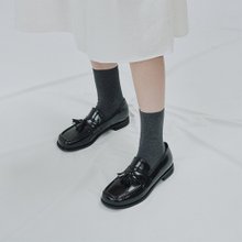 予約注文 韓国製ハンドメイド MACMOC リボンニーサンダル NAVY