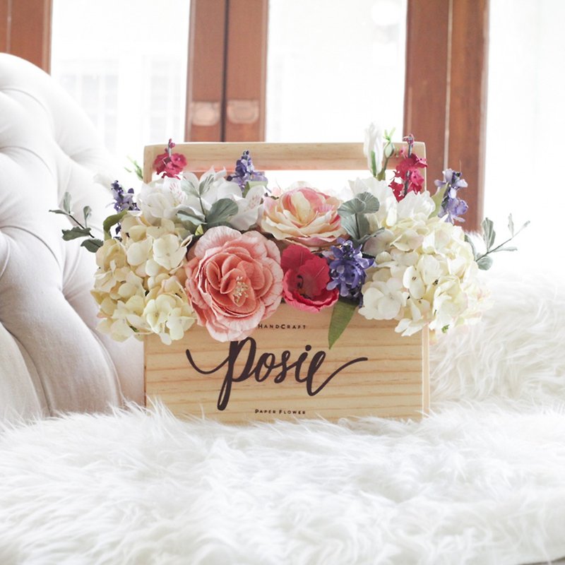Posie Style Vintage Flower Hamper for special occasion! - Items for Display - Paper Multicolor