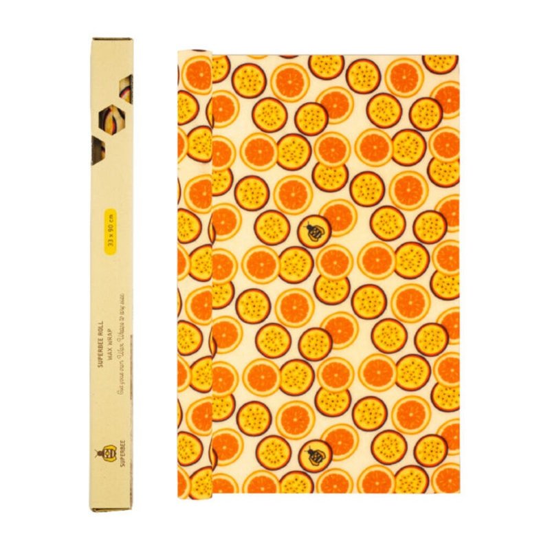 Superbee環保蜂蠟保鮮卷 (熱帶柳橙圖案) - 其他 - 蠟 