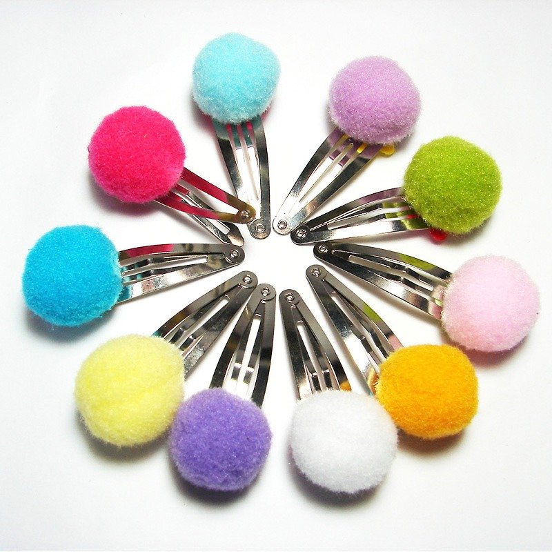 Cheerful. Macaron color pop clips/children's hair clips. A total of ten colors. Buy one get one free - เครื่องประดับผม - วัสดุอื่นๆ หลากหลายสี
