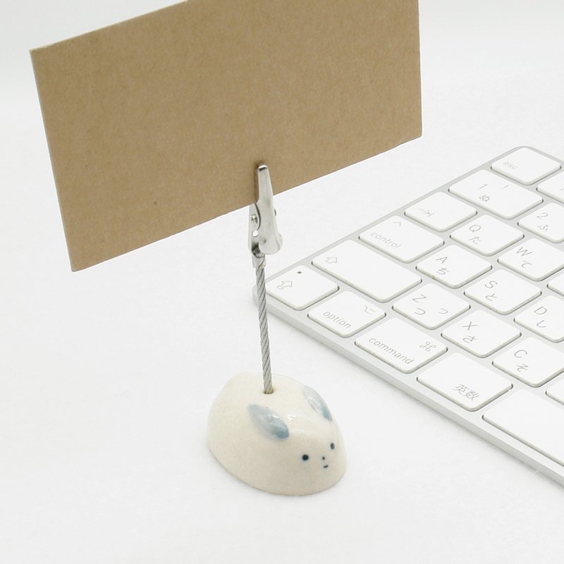 うさぎのカードスタンド - 擺飾/家飾品 - 瓷 白色