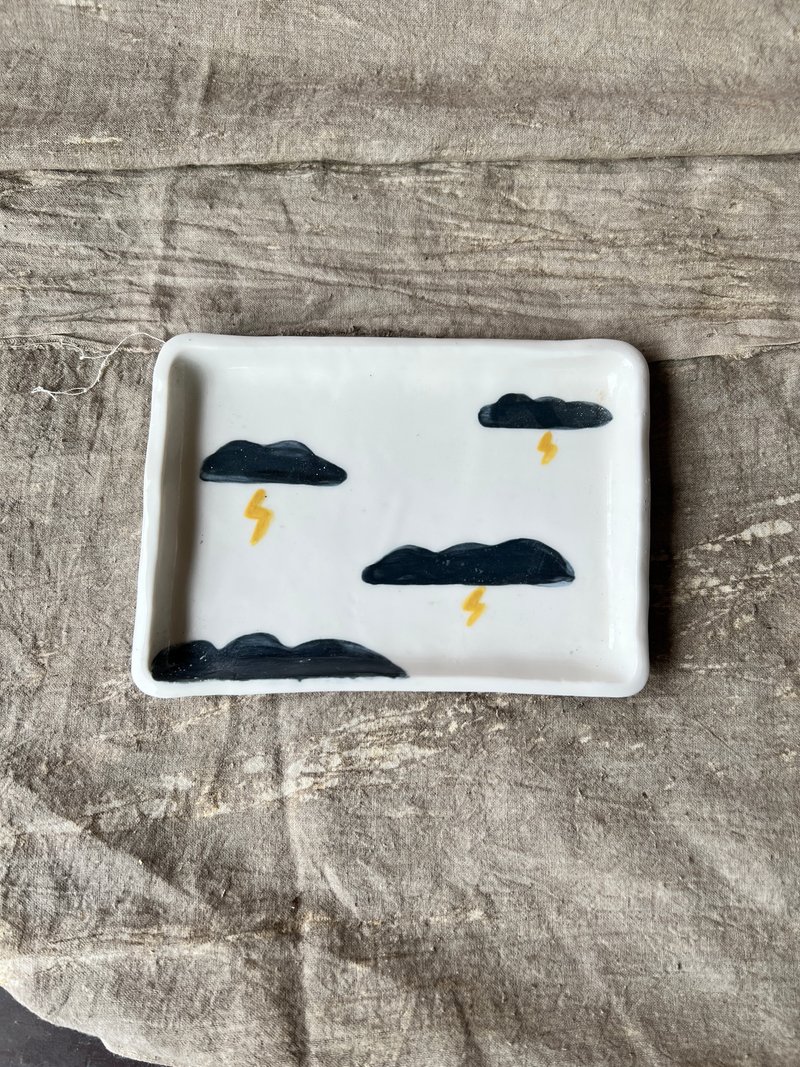 彩瓷系列 烏雲帶閃電 - 咖啡杯/馬克杯 - 陶 金色