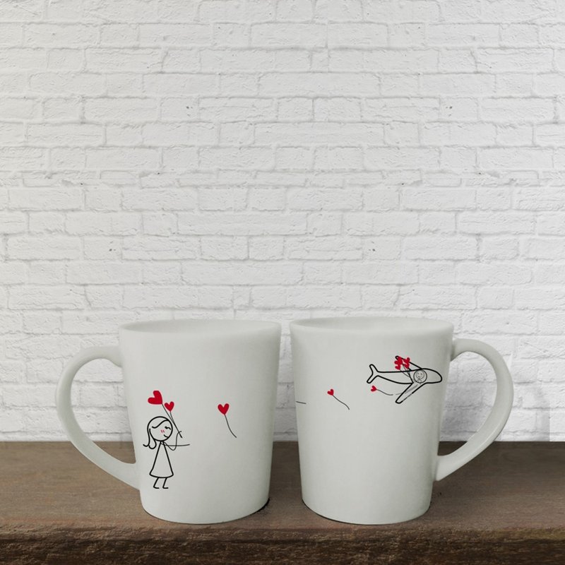 AEROPLANE 2  Coffee Mugs by HUMAN TOUCH - แก้วมัค/แก้วกาแฟ - ดินเหนียว ขาว