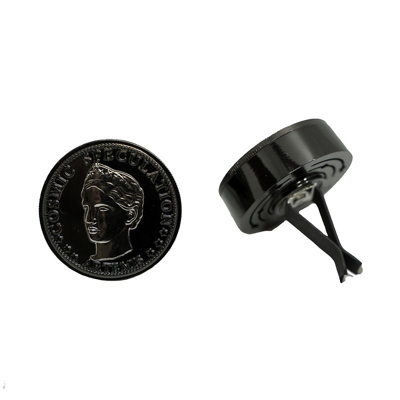 希臘神話硬幣車用香氛 阿提米絲款 可雙面使用 - 香薰/精油/線香 - 其他材質 黑色
