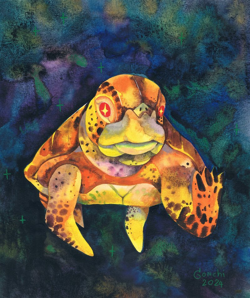 Watercolor Painting Turtle - Other - Paper 