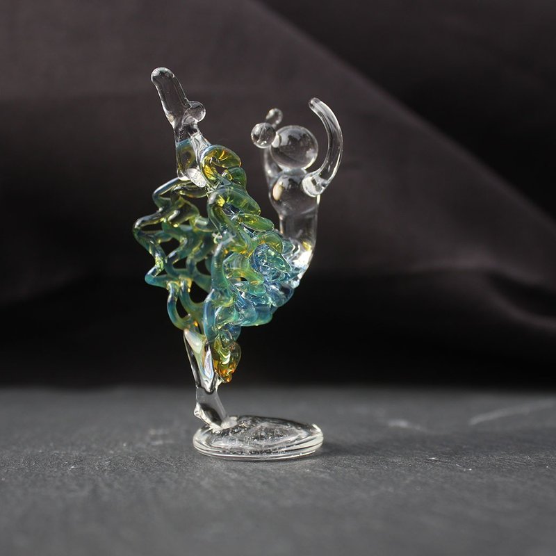 芭蕾女孩 拉絲玻璃擺飾 桌上擺件 裝飾 - 擺飾/家飾品 - 玻璃 多色