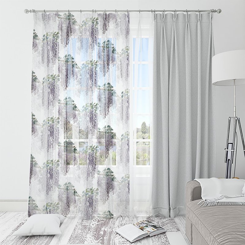 Original printed window screen HC1111 Wisteria - Doorway Curtains & Door Signs - Polyester 