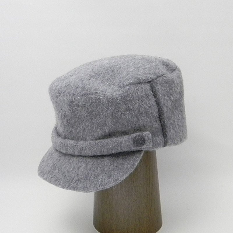 French hat-style news Boy Cap Kepi 【PL 1677-GY】 - Hats & Caps - Other Materials Gray