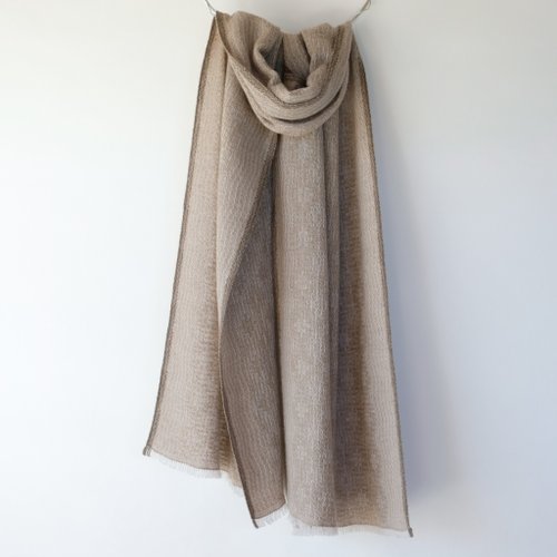 Cashmere Hand-woven 100% cashmere stole [Miohana 01] - Shop