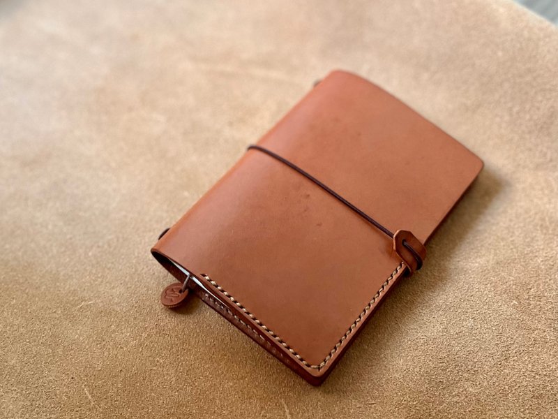 Yeebee-vegetable tanned cow leather A6 notebook/handbook - สมุดบันทึก/สมุดปฏิทิน - หนังแท้ 