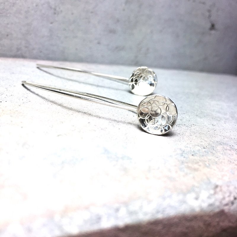 MIH Metalworking Jewelry | Kaleidoscope sterling silver earrings sterling silver earrings - ต่างหู - โลหะ สีเงิน