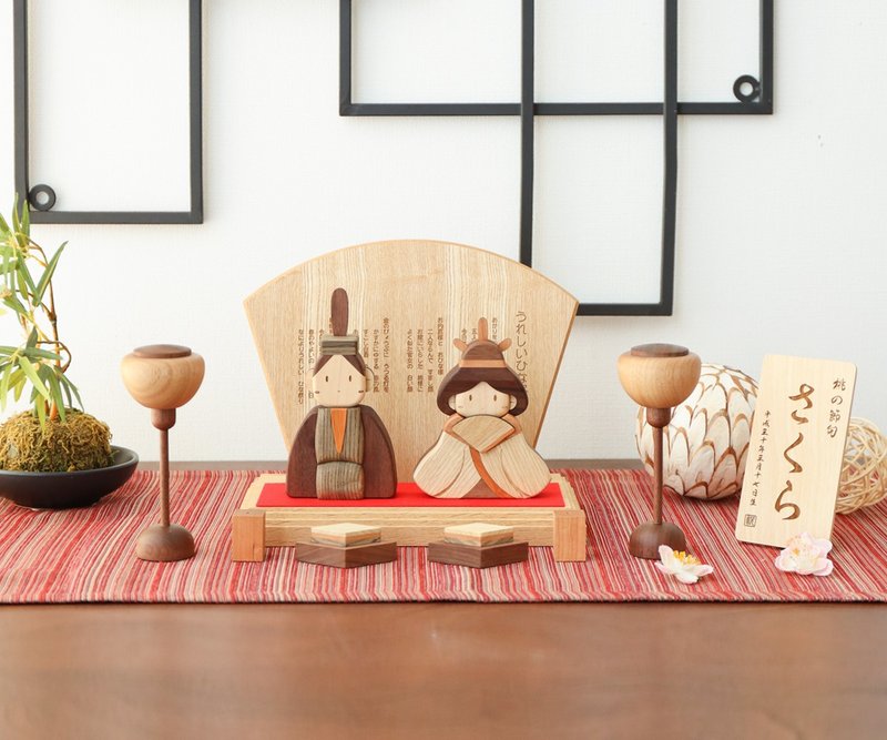 Sasaki Kogei Wooden Hina Doll DX Set - Items for Display - Wood 