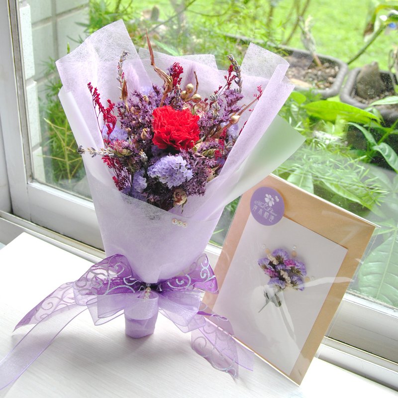 母親節手作花禮-康乃馨乾燥花束+乾燥花卡片體驗 永生花 香皂花 - 植栽/花藝 - 植物．花 