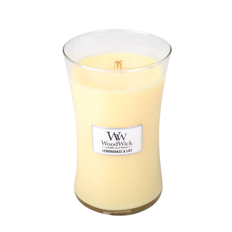 WoodWick Fragrance Large Cup Wax Narcissus Lemongrass Birthday Gift Lover - เทียน/เชิงเทียน - ขี้ผึ้ง 
