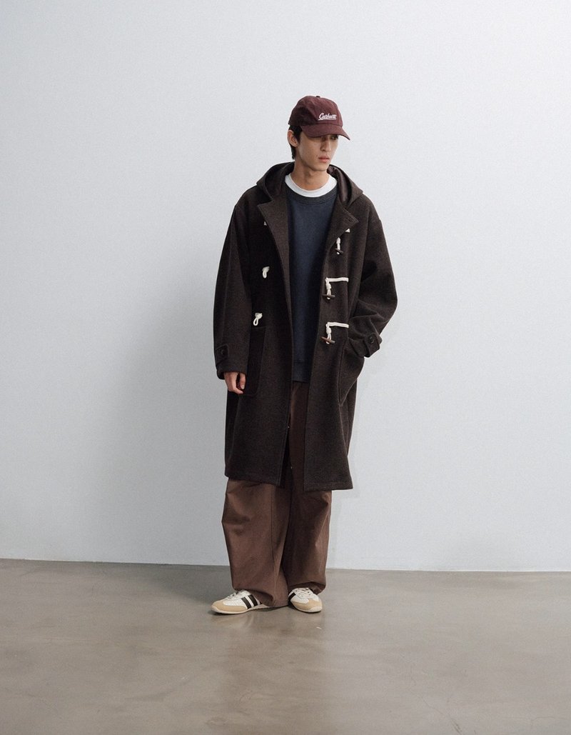 Lonely Winter Retro Horn Button Wool Coat - Men's Coats & Jackets - Other Materials Brown