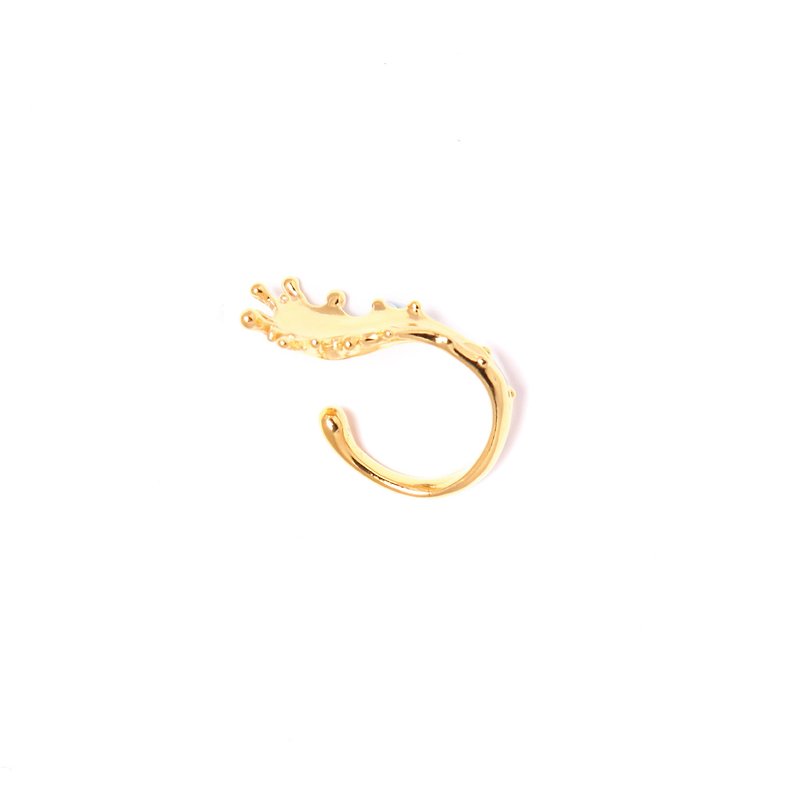 Splash Ring 金色撥水型戒指 - 戒指 - 其他金屬 金色