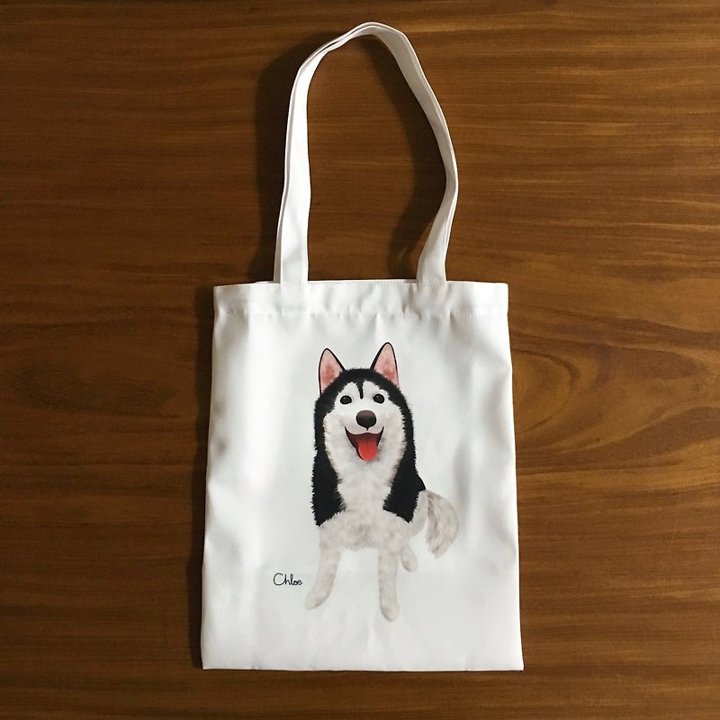 Wang Hao canvas bag - Shiqi - Handbags & Totes - Polyester White