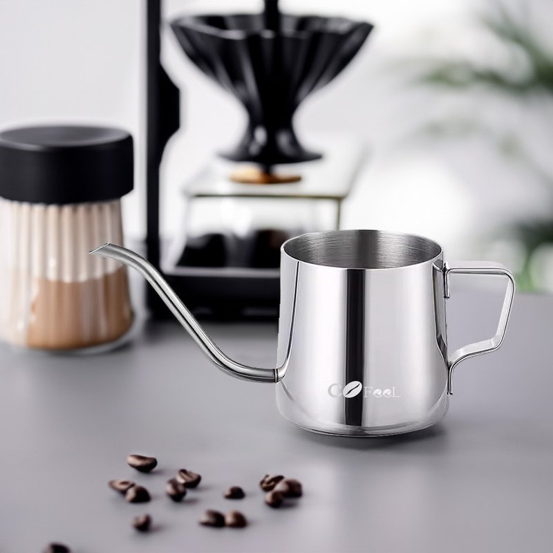 CoFeel coffee hand brewing pot│304 Stainless Steel steel│250ml - เครื่องทำกาแฟ - สแตนเลส สีเงิน