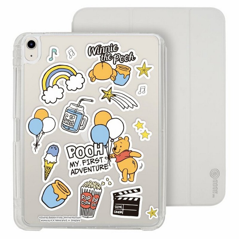 迪士尼小熊維尼 iPad air/pro 2024mini7可拆式防摔透明 實色摺套 - 平板/電腦保護殼/保護貼 - 塑膠 多色