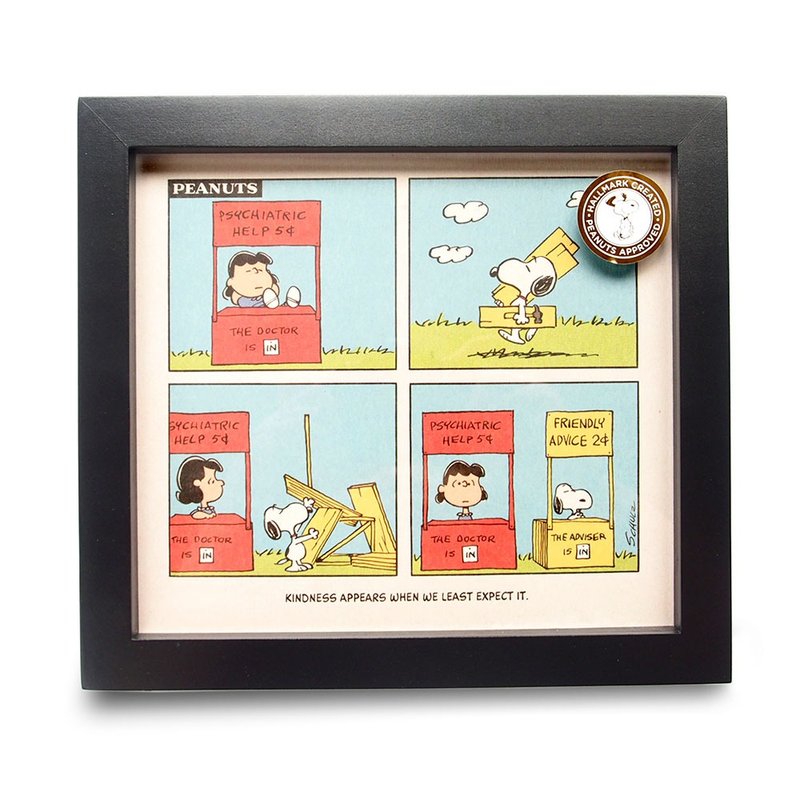 Snoopy漫畫擺飾-露西四格漫畫【Hallmark-Peanuts史努比】 - 擺飾/家飾品 - 木頭 多色