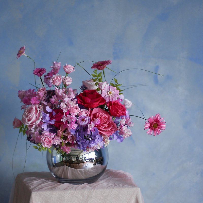 不滅の花のテーブルの鉢植えの花/華やかな香りのよいテーブルの花/カスタマイズされた非枯れた花の儀式/ドライフラワー/家の装飾 - ドライフラワー・ブーケ - 寄せ植え・花 多色