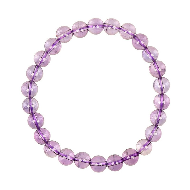 【正佳珠寶】紫水晶 頂級超透體巴西紫水晶 6.8-7.3mm 巴西紫水晶 - 手鍊/手環 - 半寶石 多色