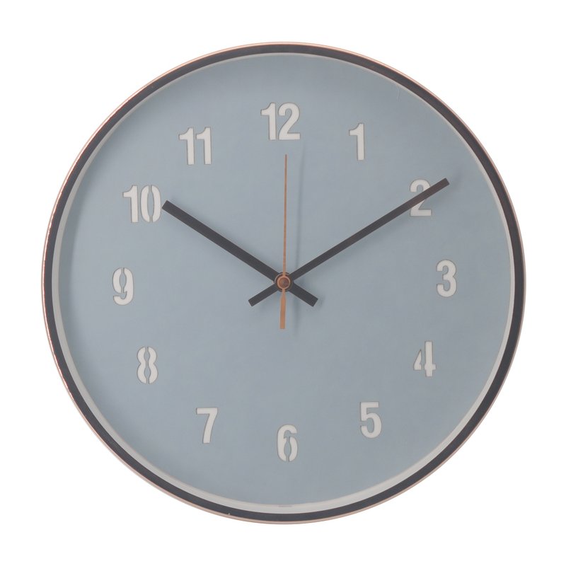 Modern (2) - Tiffany Blue Leather Rose Gold Jump Color Silent Clock Wall Clock - Clocks - Other Metals Orange