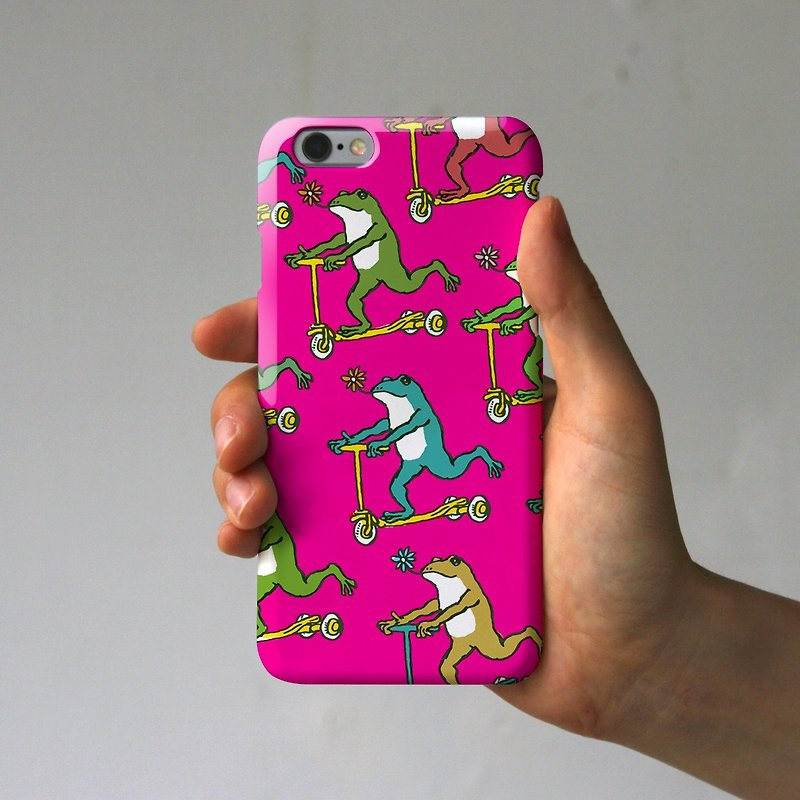 iPhone case frogs pink - เคส/ซองมือถือ - กระดาษ สึชมพู