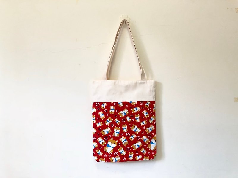 Red Chai Chai Wen Qingfeng Shoulder Bag / Tote Bag - 3 Colors - Handbags & Totes - Cotton & Hemp Pink