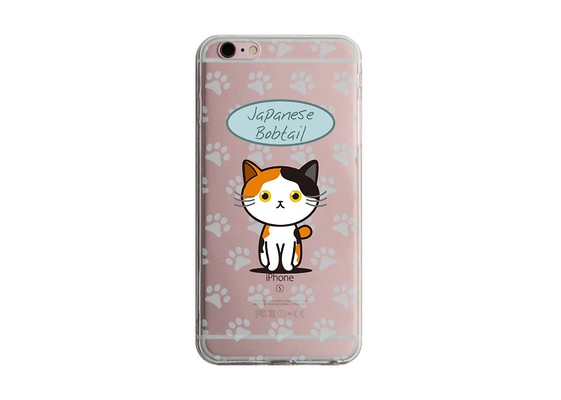 [Japanese Bobtail Transparent Phone Case] iPhone13 12 X 8 7 Samsung Sony Huawei Xiaomi - Phone Cases - Plastic Multicolor