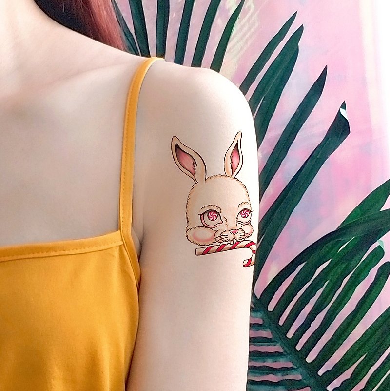 Sweet Bunny - temporary tattoo sticker - สติ๊กเกอร์แทททู - กระดาษ 