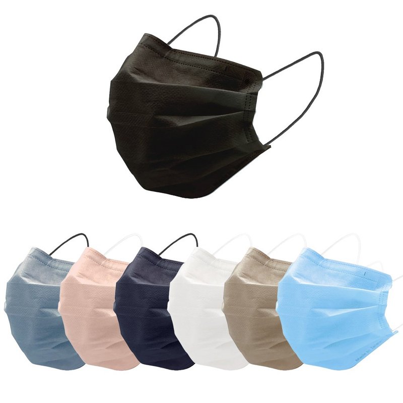 Xing'an - Adult flat medical masks available in multiple colors (30 pieces per pack) Made in MIT Taiwan - Face Masks - Other Materials Multicolor