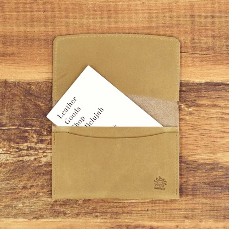 A simple business card holder with a matte texture You can put a camel name - ที่เก็บนามบัตร - หนังแท้ 