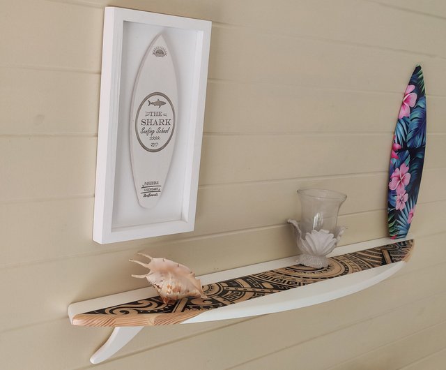 Surfboard shelf outlet decor