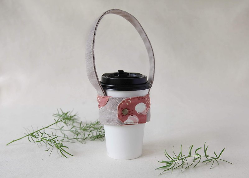[Wave ㄅㄛ Straw Cup Set]-Xuan Warm Red (with environmental protection straw combination) - Beverage Holders & Bags - Cotton & Hemp Red