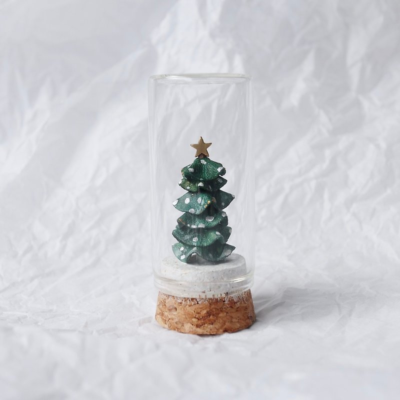 12:24 AM Chrismas Tree - 皮革聖誕樹擺飾 / 瓶中聖誕樹/居家裝 - 擺飾/家飾品 - 真皮 綠色